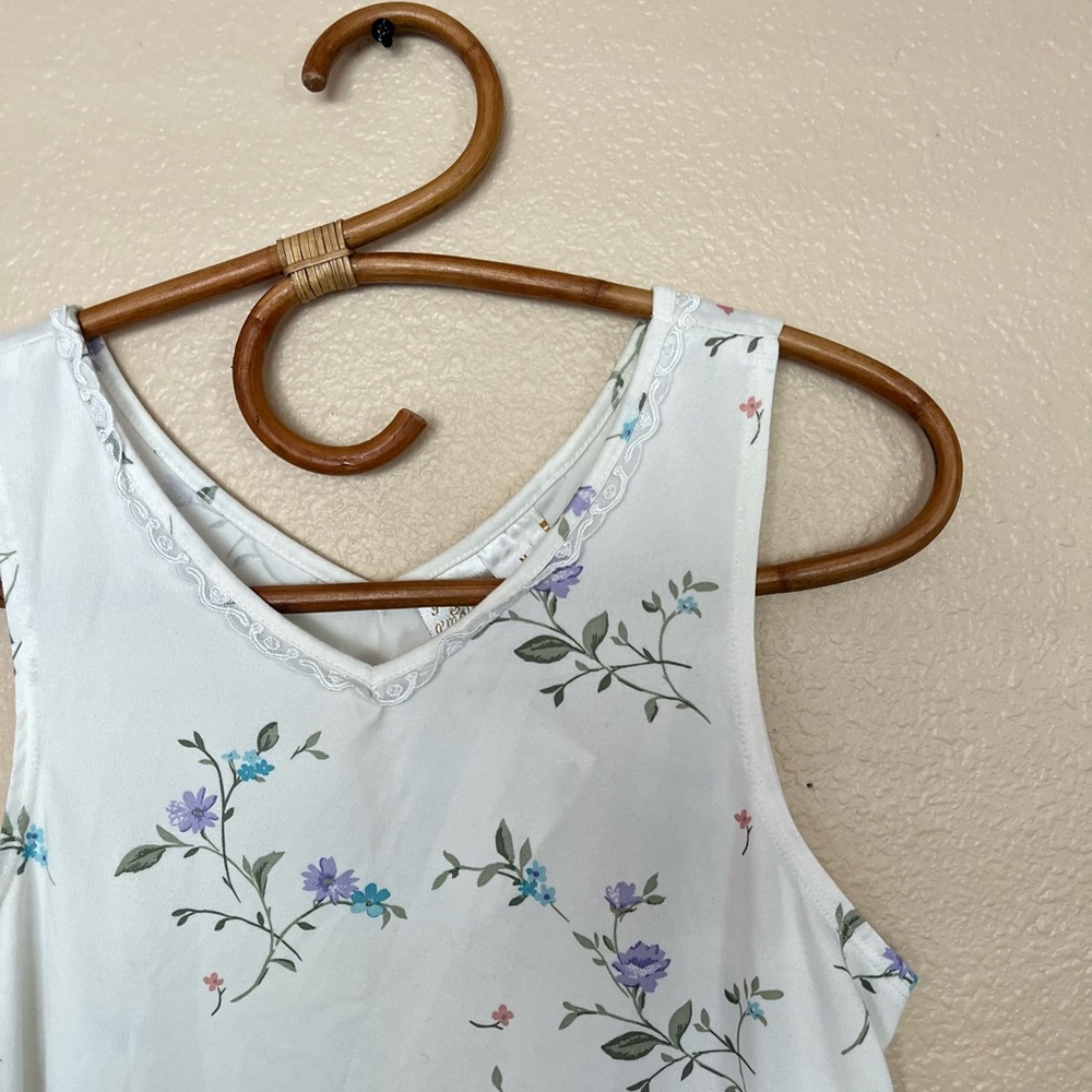 Vintage Cottagecore Floral and Lace Tank